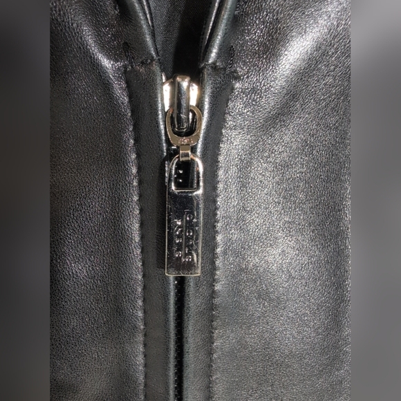 Siena Studio Black Leather Jacket Fitted Sleek Design - Picture 5 of 12